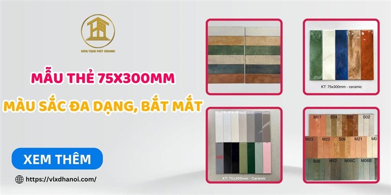 Tổng hợp các mẫu thẻ 75x300mm