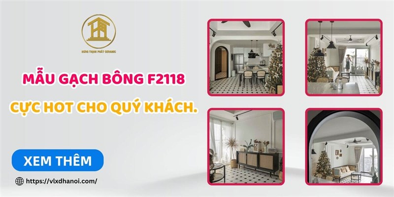 Mẫu gạch bông F2118 cực hot cho quý khách.