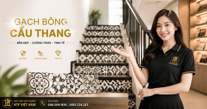 Gạch bông cầu thang
