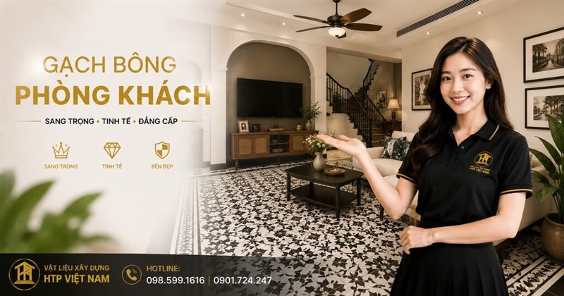 Gạch bông phòng khách