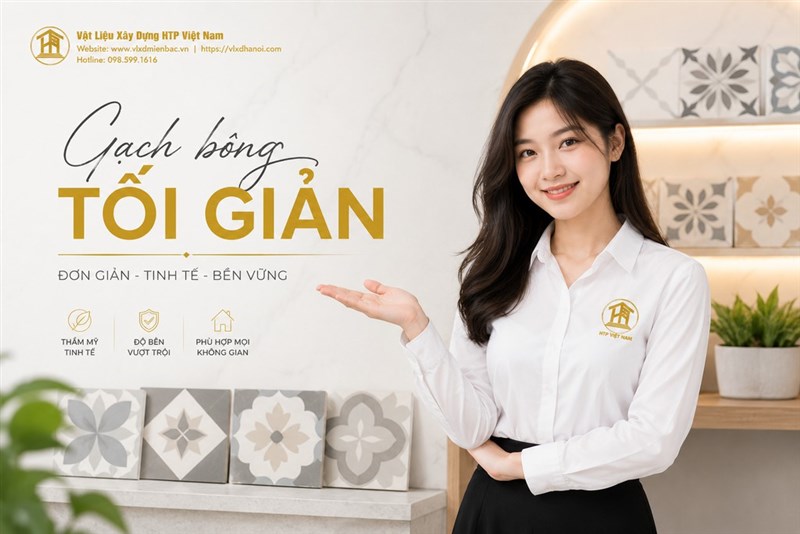 Gạch bông tối giản