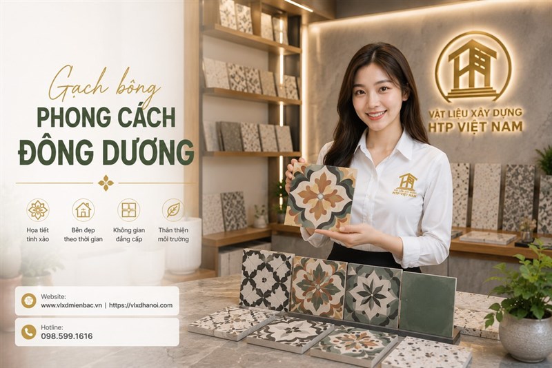 Gạch bông phong cách Đông Dương